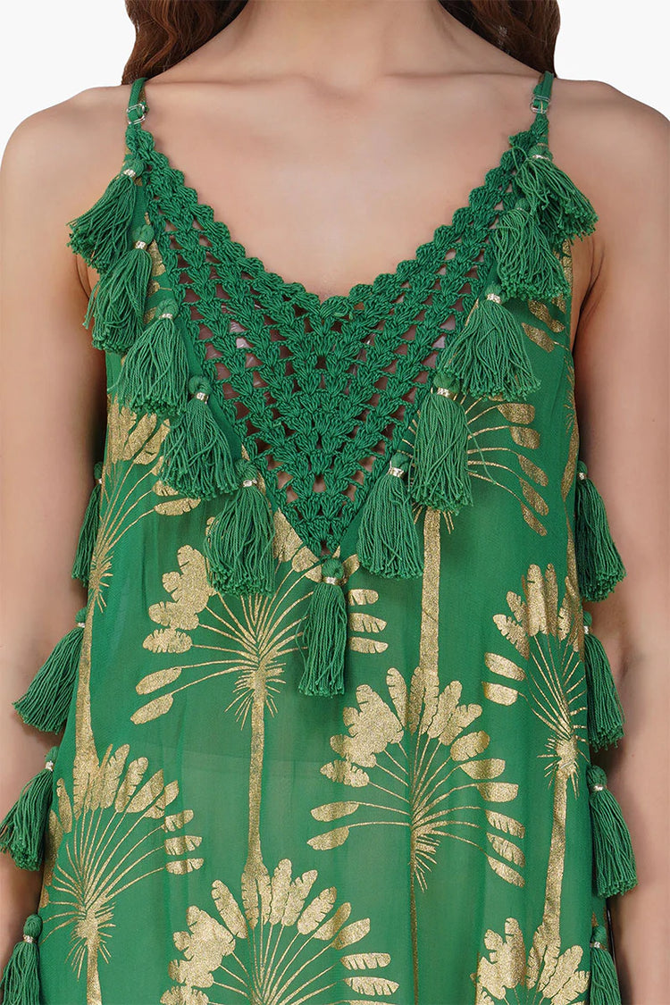 Pine Palm Maxi Dress | Green