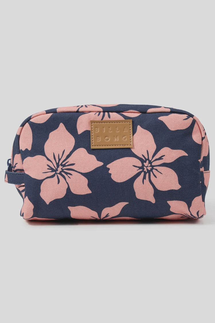 Feel the Sun Flower Toiletry Bag | Navy