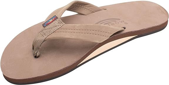 Men's Single Layer Leather Sandal | Dark Brown
