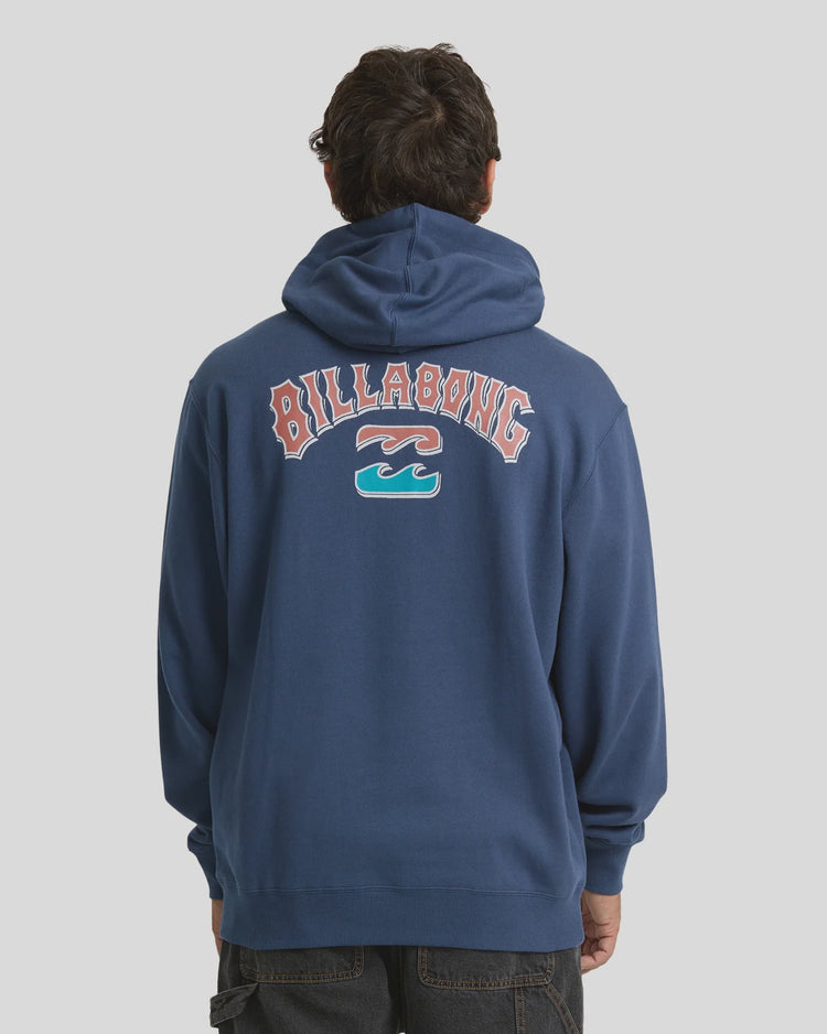 Heritage Arch Pullover Hoodie | Dark Denim