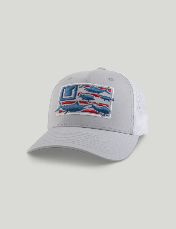 Youth Trophy Flag Trucker Hat | Harbor Mist