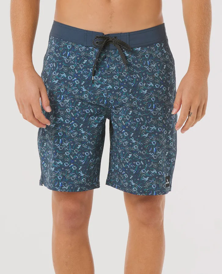 Mirage Floral Reef 19" Boardshort | Washed Navy