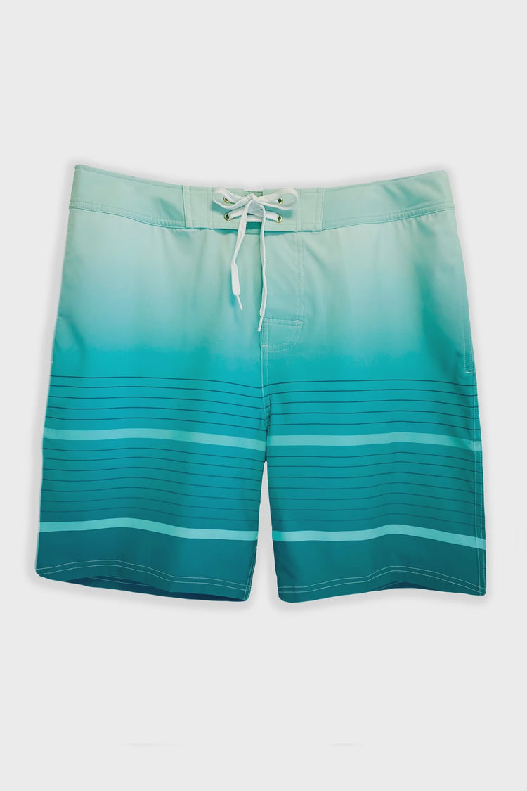 Men's Lace up Boardshort | Ombre Stripe