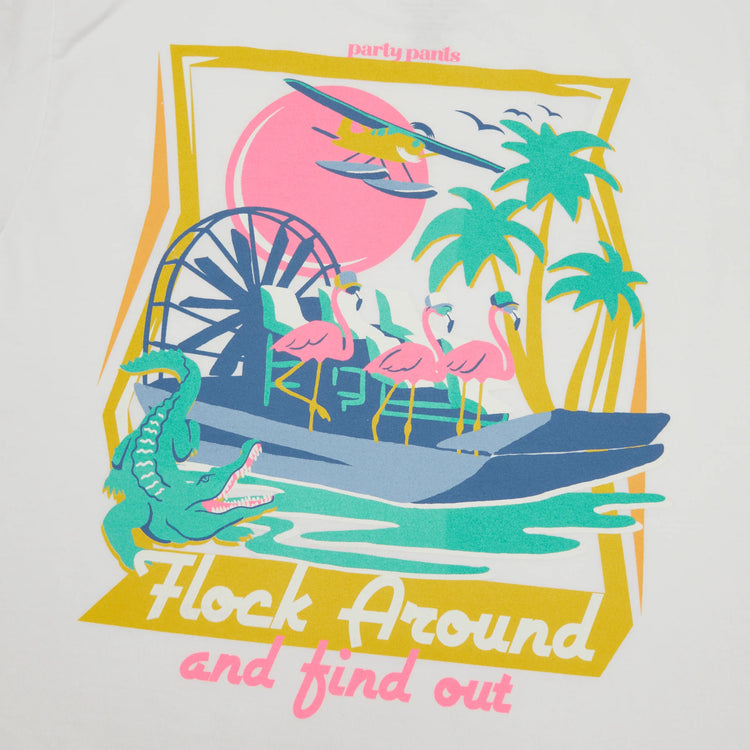 Flock Around Match Tee | White