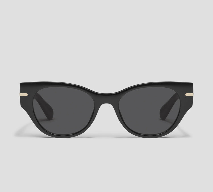 Chit Chat Sunglasses | Black & Smoke Lens