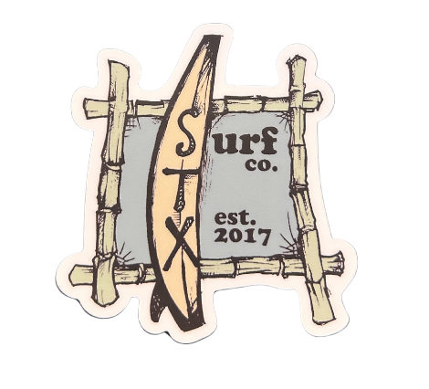 Bamboo STX Surf Co. Sticker | Teal