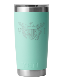 Engraved 20 oz. Tumbler | VI Flag | Seafoam