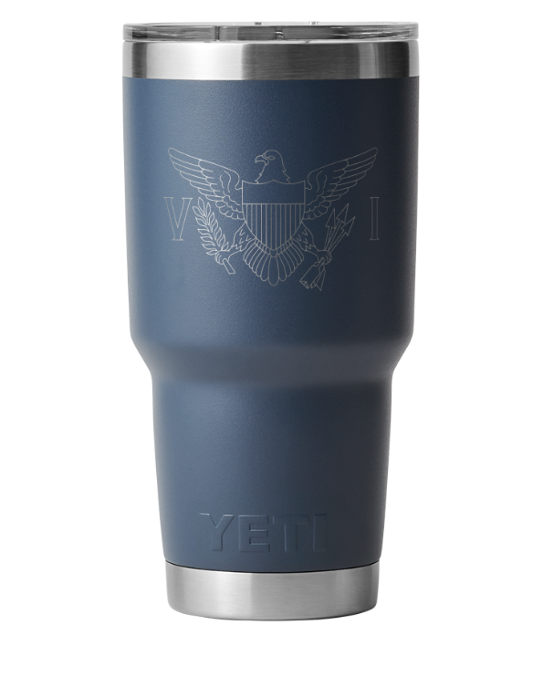 Engraved 30 oz. Tumbler | VI Flag | Navy