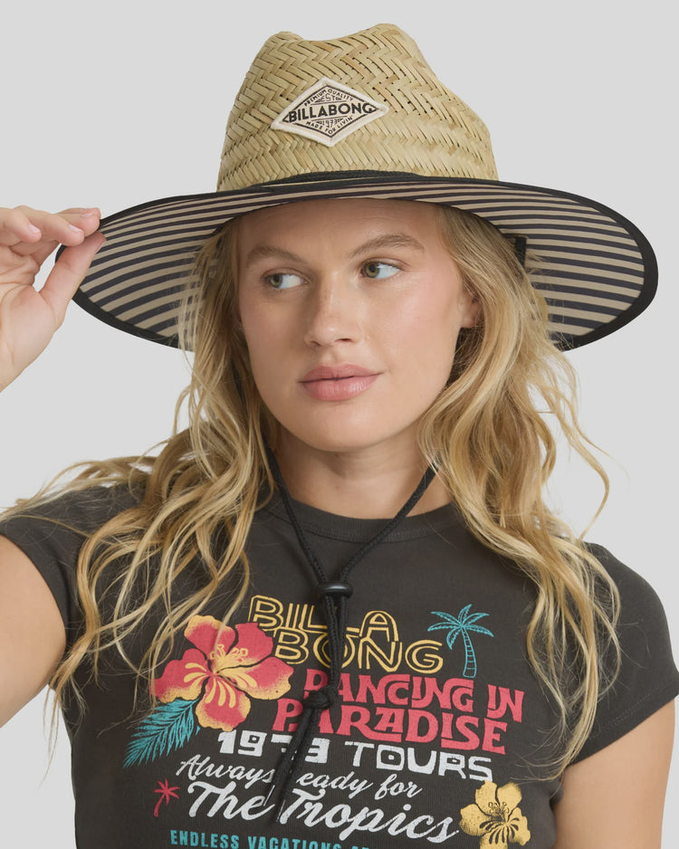 Tipton Straw Hat | Black Pebble