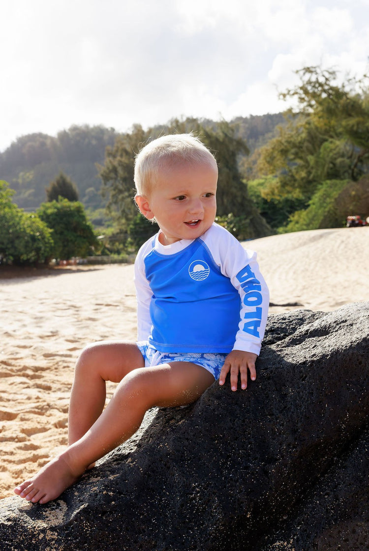 Boys Surfs Up Swim Set | Marina Blue
