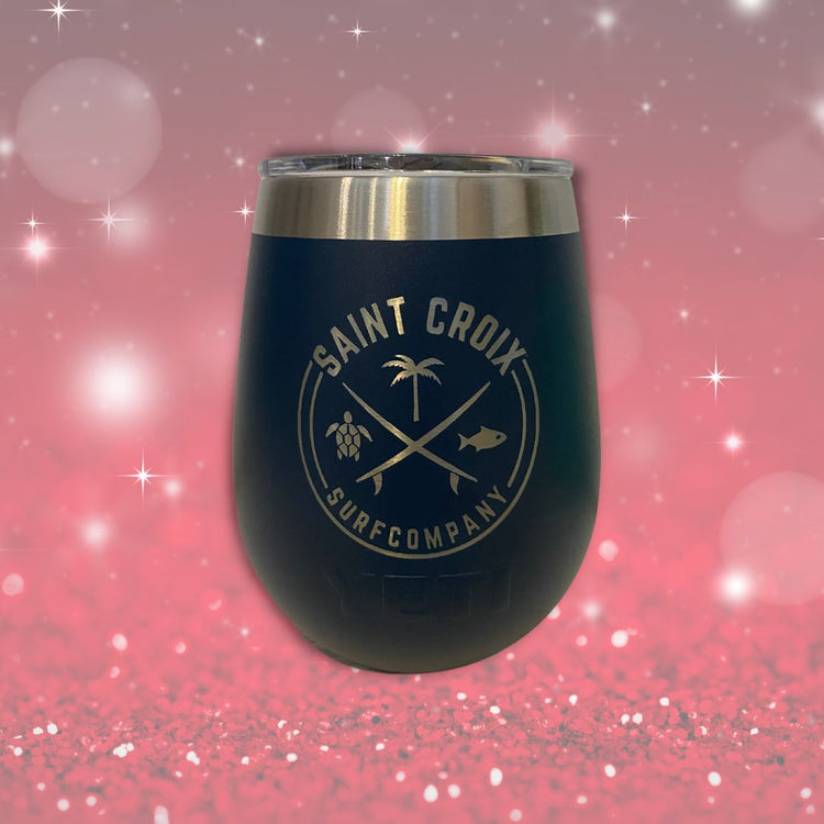 Yeti Engraved Wine Tumbler 10 oz. | Navy