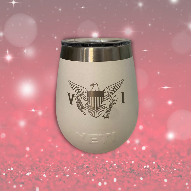 Yeti Engraved Wine Tumbler 10oz. | White
