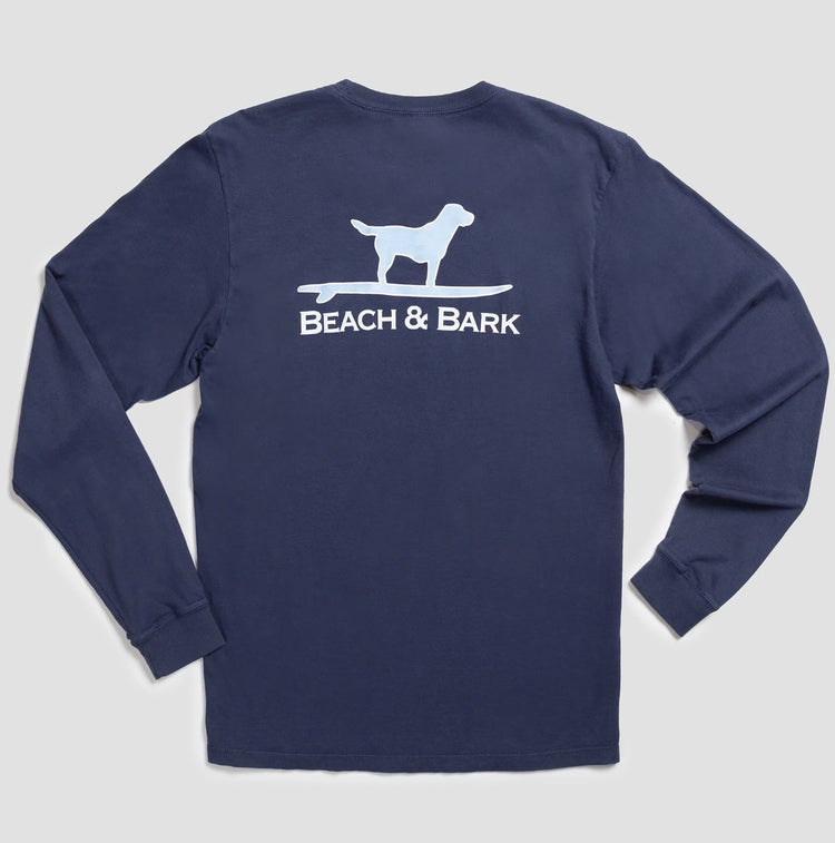 Beach and Bark Long Sleeve Tee | Navy