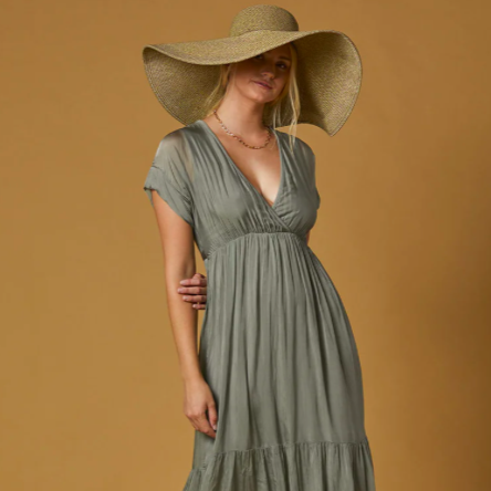 Aruba Silk Dress | Sage