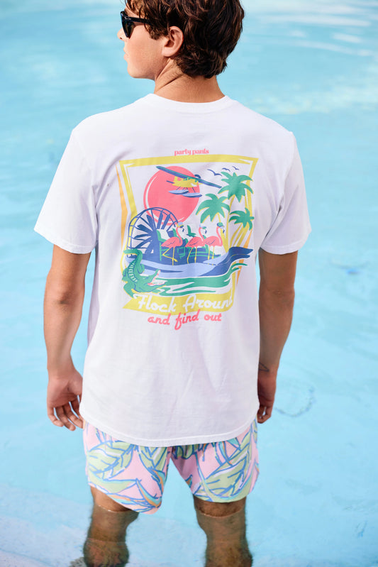 Flock Around Match Tee | White