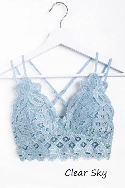 Crochet Lace Bralette | Clear Sky