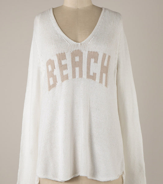 Beach Sweater | White