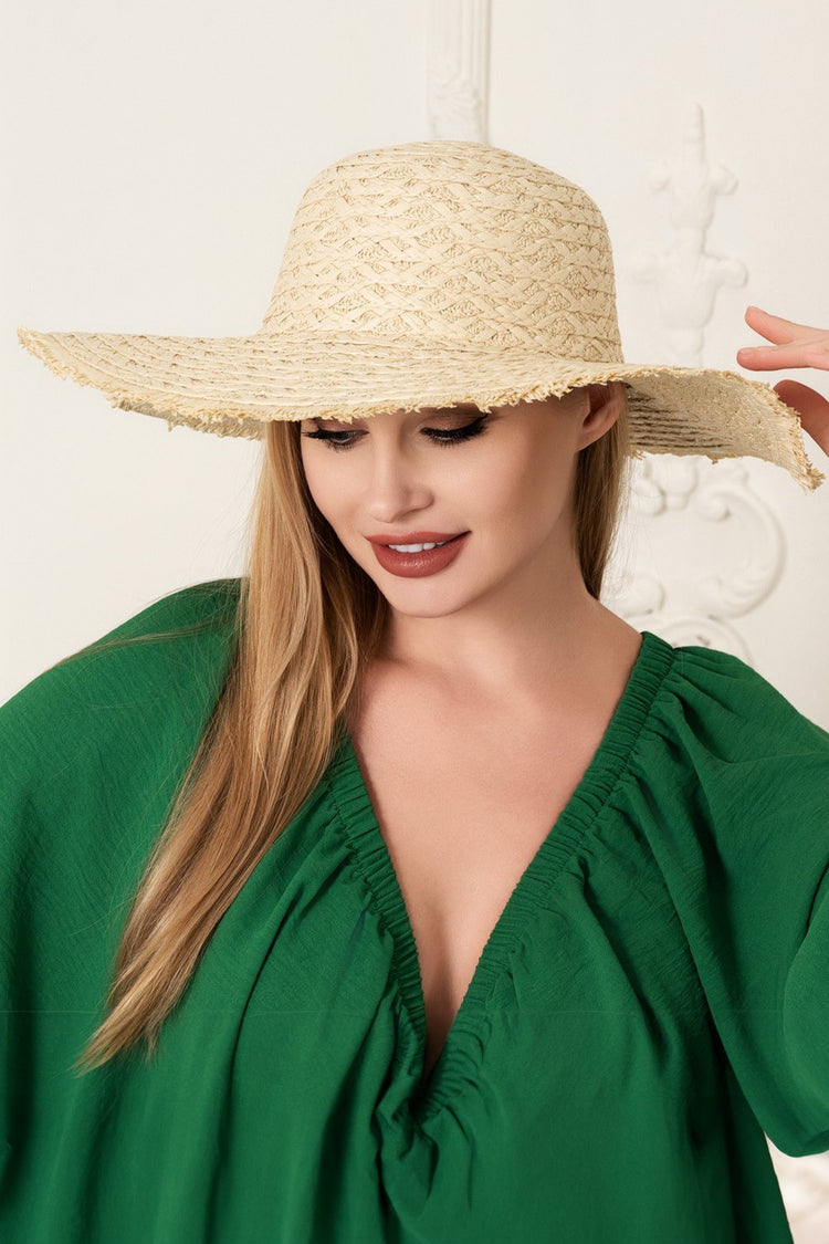 Frayed Straw Sun Hat