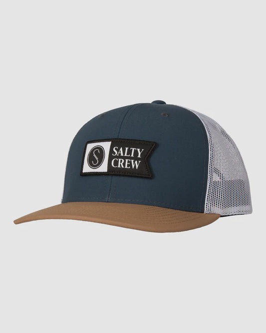 Pinnacle 2 Retro Hat | Indigo / Tan