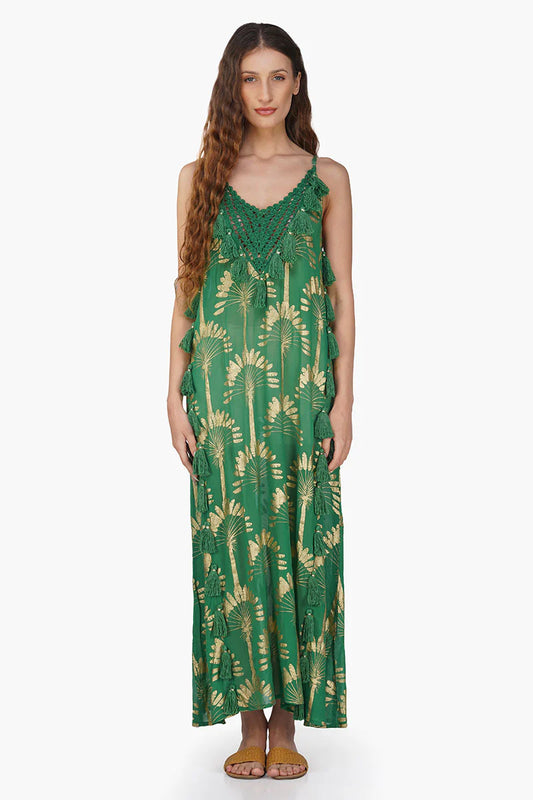 Pine Palm Maxi Dress | Green