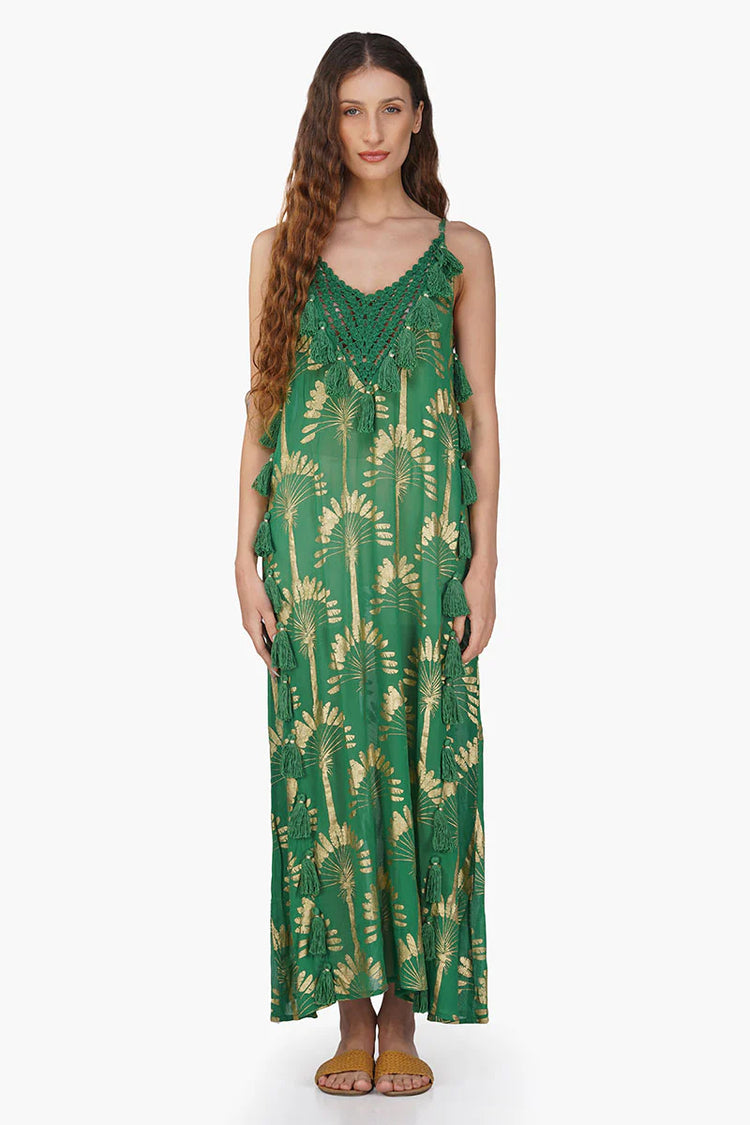 Pine Palm Maxi Dress | Green