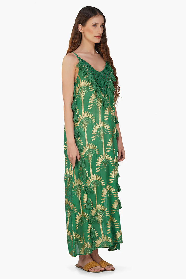 Pine Palm Maxi Dress | Green
