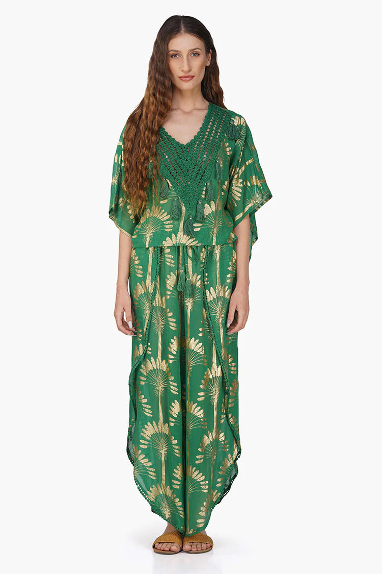 Palm Wrap Pants | Green