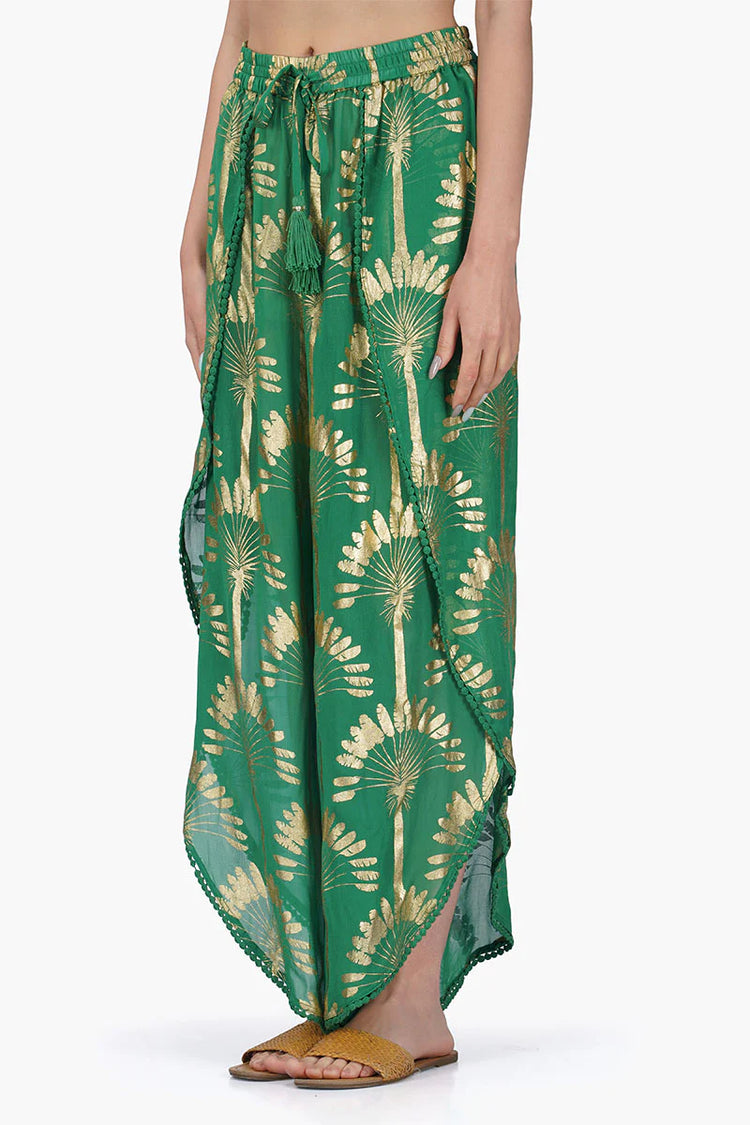 Palm Wrap Pants | Green