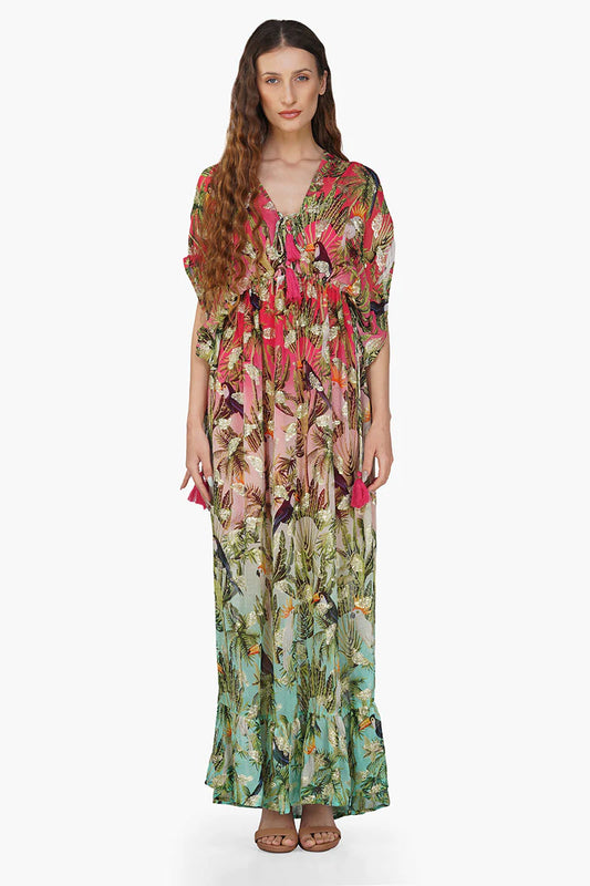 Farm Chriping Printed Angel Maxi Dress