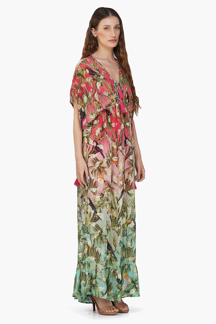 Farm Chriping Printed Angel Maxi Dress