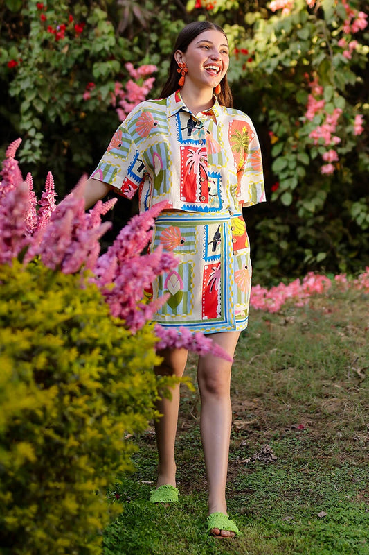 Toucan Pop Fruit Short Shirt