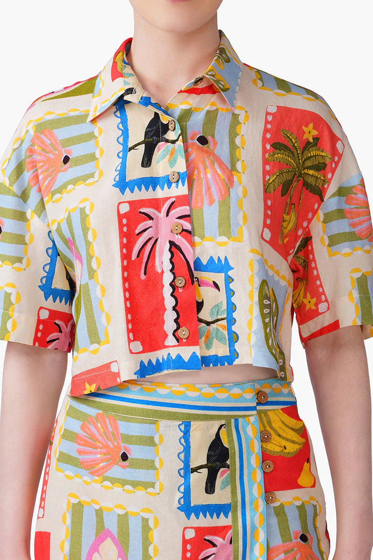 Toucan Pop Fruit Short Shirt
