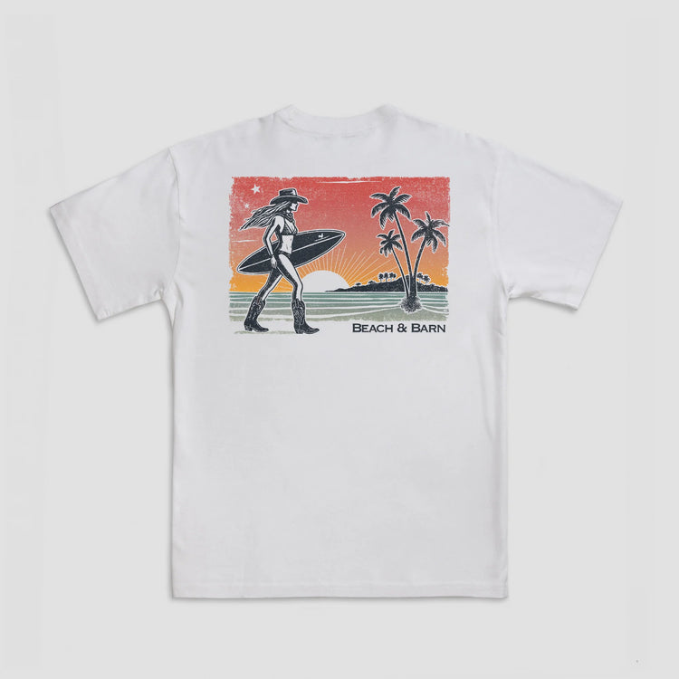 Sun Country Surf Tee | White