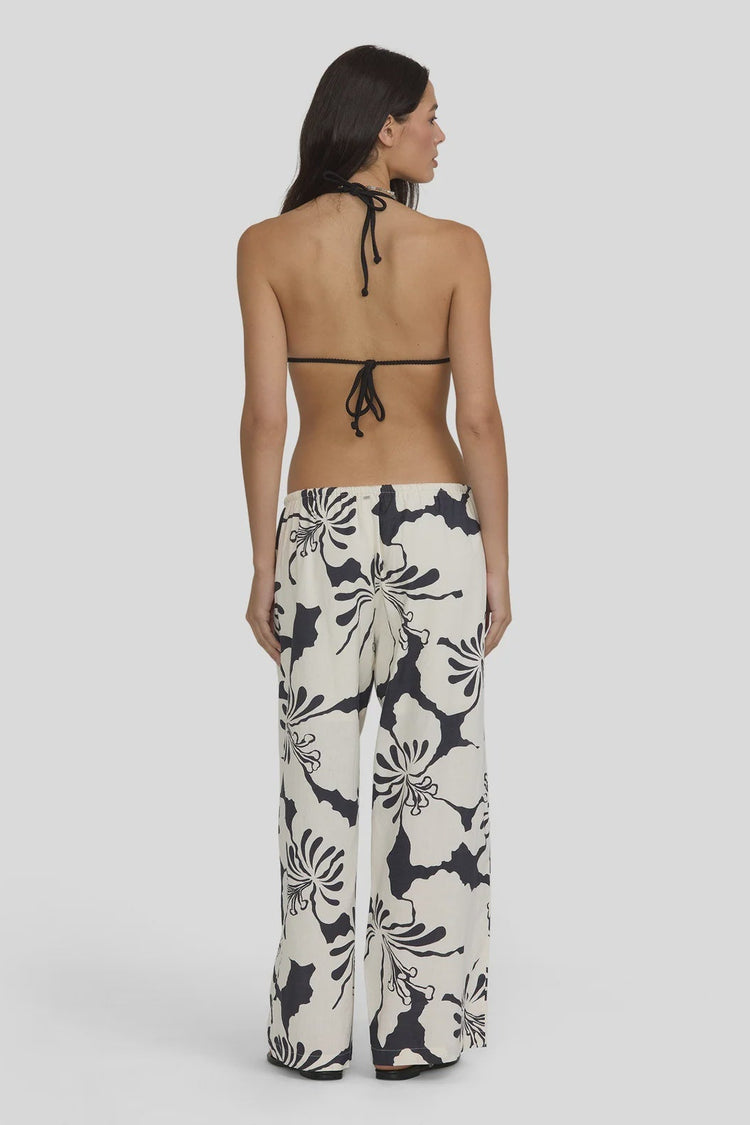 Beach Bound Elastic Pants | Black Sands