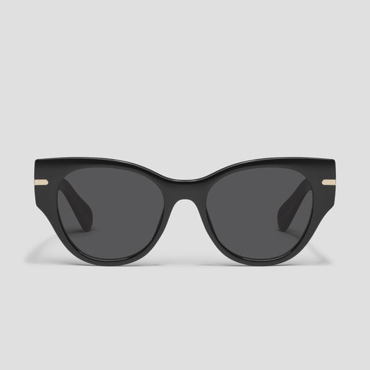 Chit Chat Sunglasses | Black & Smoke