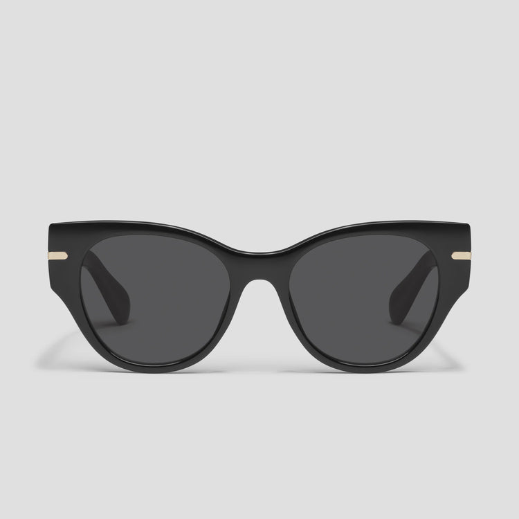Chit Chat Sunglasses | Black & Smoke