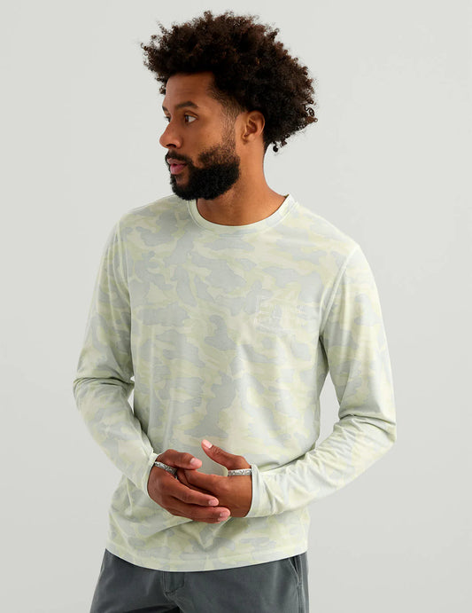 Drift Long Sleeve Performance Tee | Pale Algae