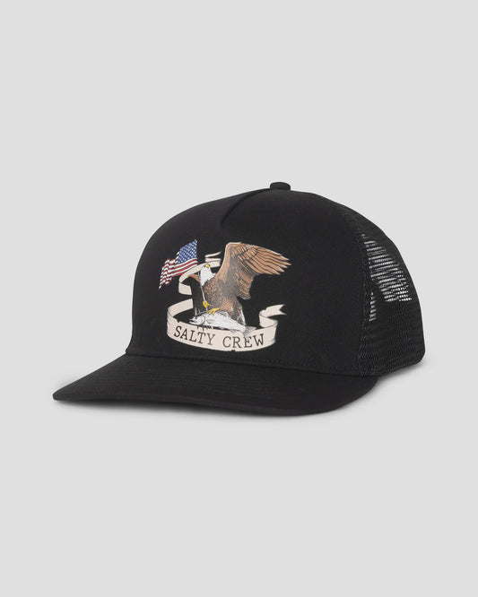 America Eagle Trucker Hat - Black
