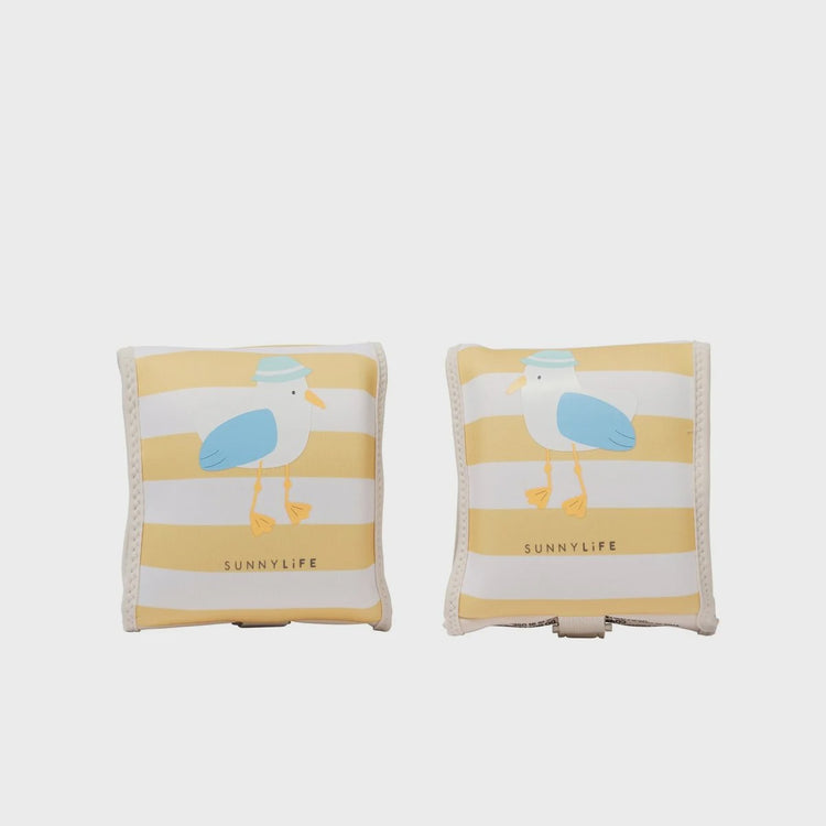 Kids Floaties | Sid the Seagull in Mustard Stripe