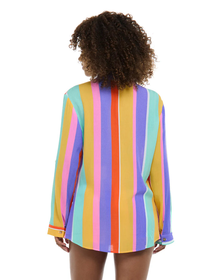 Floret Ode Loose Fit Shirt | Floret Stripe