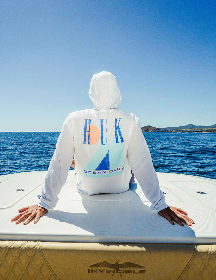 Ocean Club Hoodie Tee | White