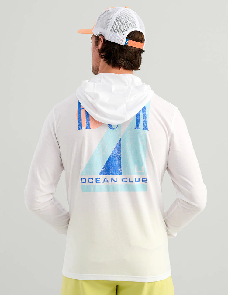 Ocean Club Hoodie Tee | White