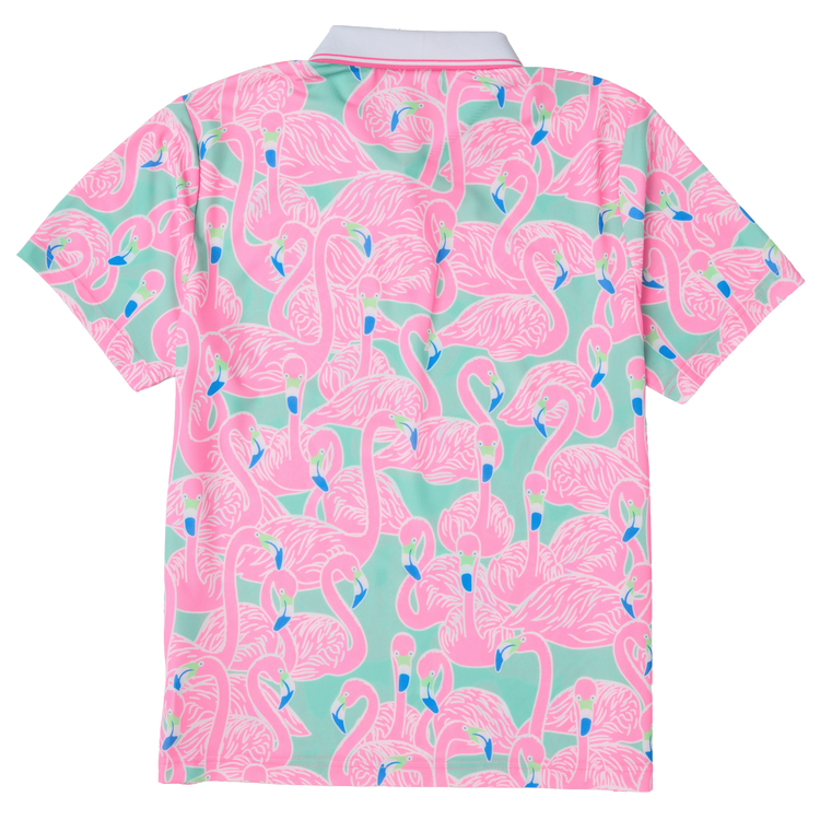 Buncha Mingos Polo Shirt | Pink & Green