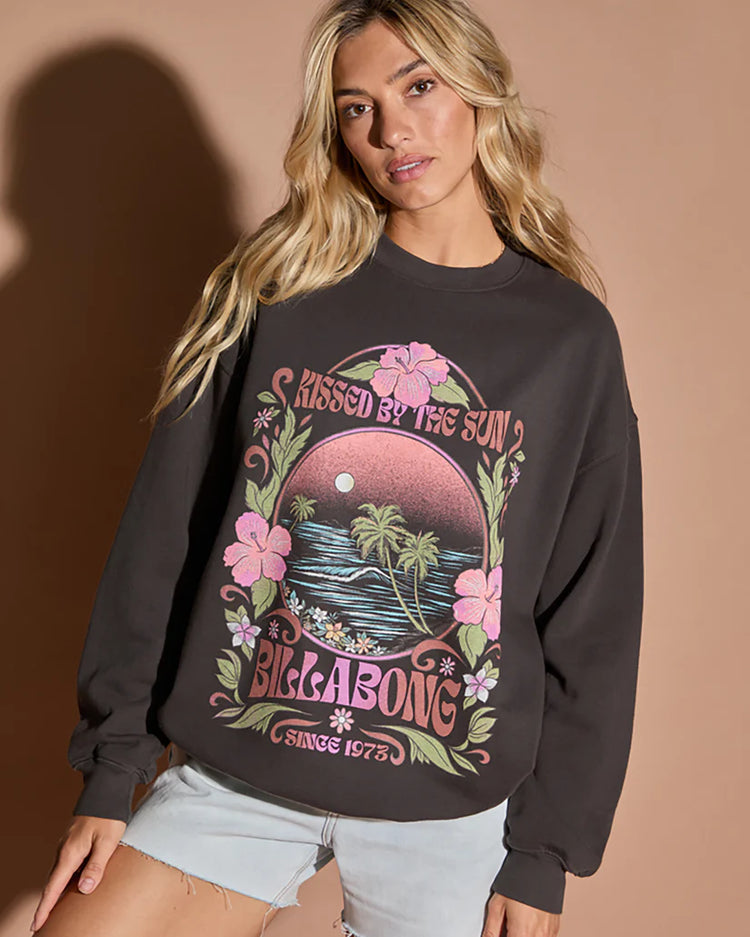 Ride In Oversized Crewneck Sweatshirt | Black