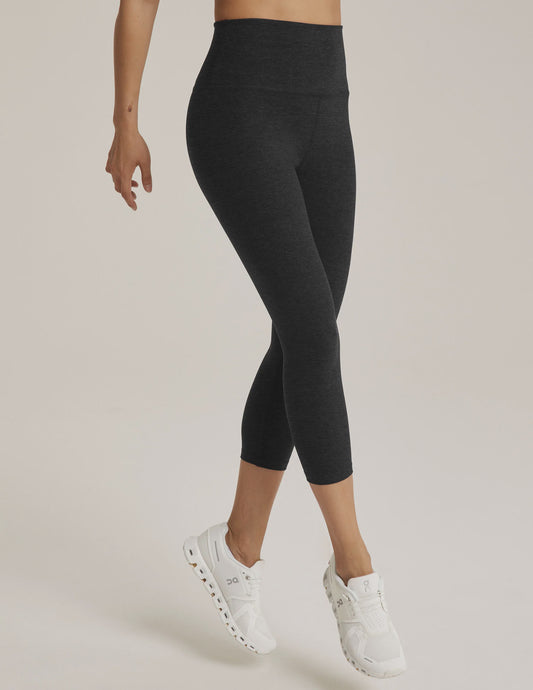 Spacedye Walk And Talk High Waisted Capri Legging | Darkest Night