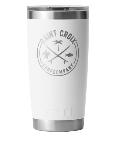 Engraved 20 oz. Tumbler | Surf Co. Logo | White