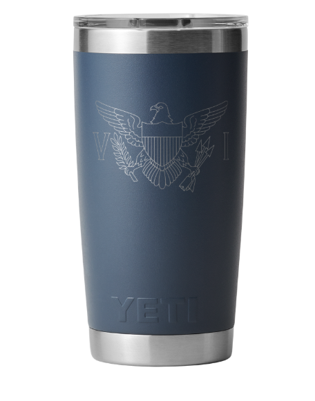 Engraved 20 oz. Tumbler | VI Flag | Navy
