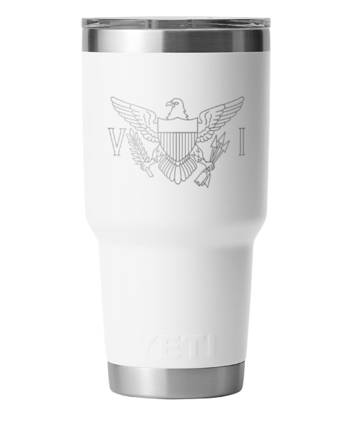 Engraved 30 oz. Tumbler | VI Flag | White