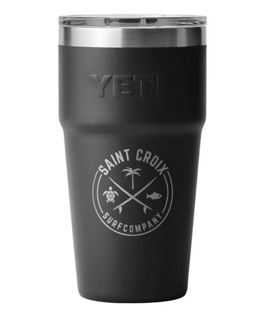 Engraved 20 oz. Stackable Tumbler | Surf Co. Logo | Black