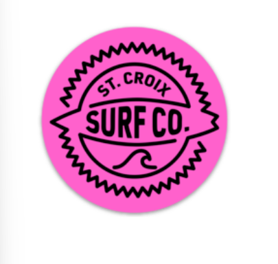 Surfboard Logo Sticker | Pink